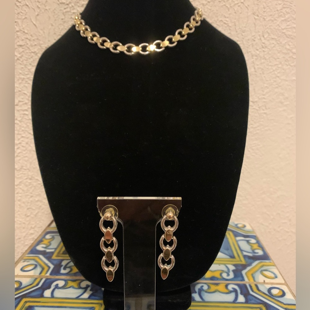 Beautiful sterling silver necklace and earrings set